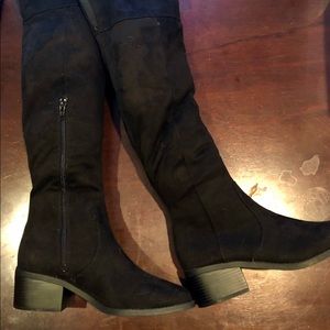 Black over the knee boots